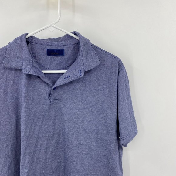 David Donahue Blue Polo Shirt Large - Picture 2 of 8